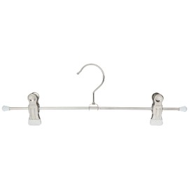 MAWA Clothes Hangers, White, 12.8 x 3.9 x 0.9 inches (30 x 10 x 2.5 cm), MAWA Skirt Pinch Hangers, Set of 10