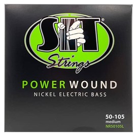 SIT Strings Power Wound Nickel Bass Guitar Strings (S.I.T.), 4-String Bass Medium 50-105, NR50105L