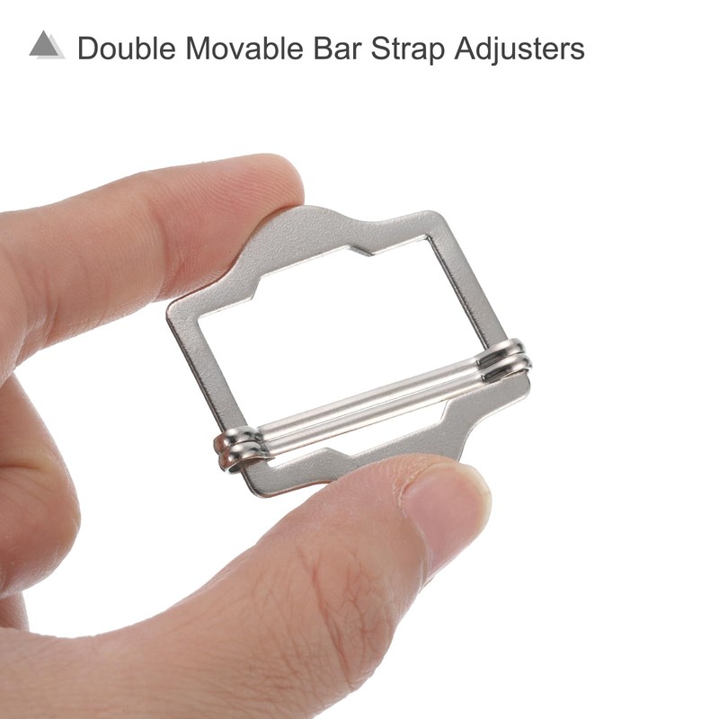 sourcing map 6Pcs Metal Adjuster Slide Buckles, 25mm Webbing Strap