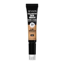 Revlon ColorStay Skin Awaken 5-in-1 Concealer, Lightweight, Creamy Longlasting Face Makeup with Caffeine & Vitamin C, For Imperfections, Dark Circles & Redness, 060 Deep, 0.27 fl oz