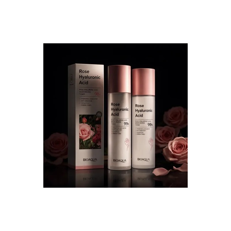 Pack X2 Tónico Facial Bioaqua Rose Hyaluronic Acid