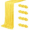 4 Pack Lemon Yellow Cheesecloth Table Runner 20 x 120