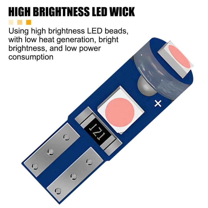 KHGUZ 40PCS Car Dashboard T5 LED Lights, Super Bright Auto