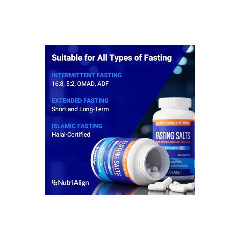 Fasting Salts Capsules Pure Electrolytes for Fasting. Sodium, Potassium, Magnesium,
