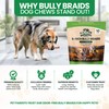 Bully Bark 100% Natural 6” Bully Braid – 10 Count-
