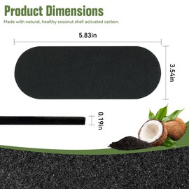 20-Piece Ceiling Fan Air Filter Pack, Fragrance-Free Activated Coconut Shell Carbon Ceiling Fan Air Filter,Magic Eraser Design, Easy-Apply Universal Filter, Bringing Fresher and Cleaner Air