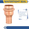 GUOFIS 10-Pack Copper Press Fittings, 3/4" x 3/4" PEX Crimp