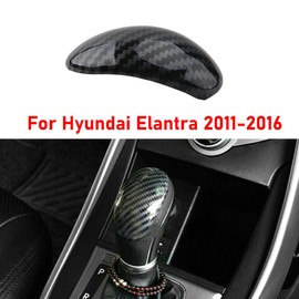 fitfoyo Carbon Fiber Car Gear Shift Knob Cover Trim for Hyundai Elantra 2011 2012 2013 2014 2015 2016