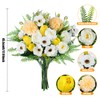 Peonies Artificial Flowers, Yellow Artificial Tulip Bulbs, Silk Flowers Fake