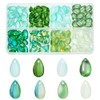 PH PandaHall 160PCS Teardrop Glass Beads, 8 Colors Water Drop