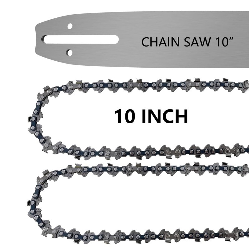 10 Inch Chainsaw bar and Chain, Replacement Chainsaw Chain For