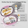 VirgoCCY Travel Pill Organizer, 6 Compartments Portable Pill Case, Luxury