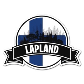 2 x 10 cm Lappland-Vinyl-Aufkleber – Finnische Flagge, Stadt, Reisen, Urlaub, Geographie, Standort, Aufkleber, Scrapbook, Weihnachten, Weihnachten, Aufkleber #83309
