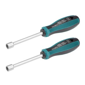 uxcell 11/32-Inch Hex Nut Drivers Non-Magnetic Six Point Tip with 3.6-Inch Shaft 2 Pack