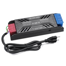 SUCIKORIO 12V 100W LED Power Supply with Plug Ultra Slim Led Transformer Converter Quiet Low Volt LED Driver Constant Voltage Driver Adapter for Strip Lights, led Lamp
