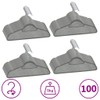 FAMIROSA 100 pcs Clothes Hanger Set Anti-Slip Gray Velvet,8.07 KG,289919
