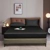 Luofanfei Fitted Sheet 160 x 200 cm, Black, Box Spring