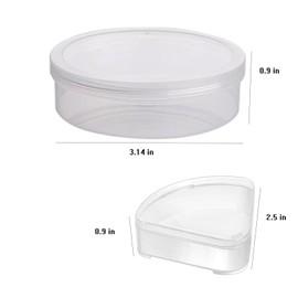 Kechmnew - 4 piezas de soporte de esponja de maquillaje, soporte para licuadora de belleza, huevo cosmético, esponja de maquillaje, polvo, caja de almacenamiento para viajes (transparente)