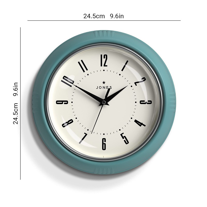 Jones Clocks® Ketchup wall clock | Retro round clock |