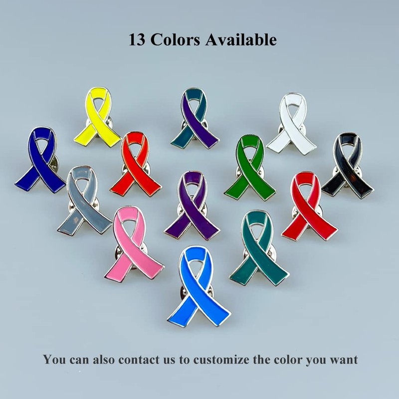 25pcs Black Ribbon Pins Melanoma Awareness Products Funeral Mourning Pin