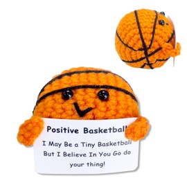 YUXIYAN Basketball Gifts for Basketball Lovers,Crochet Basketball Birthday Graduation for Women Men Friends Teen Son Daughter Teammate Players,Emotional Support Positive Crochet