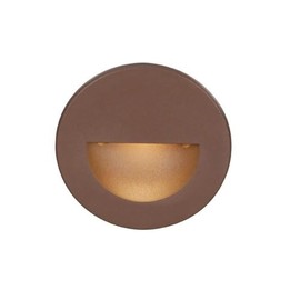 WAC Landscape Lighting, LEDme 120V LED Half-Round Indoor and Outdoor Step and Wall Light Blue in Bronze