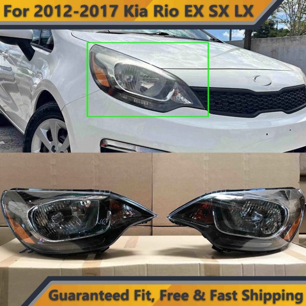 Unbranded Headlight Replacement Assembly for 2018 2023 Kia Rio Sedan