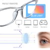 AFNWQI Fashion Square Blue Light Blocking Glasses - Clear Computer