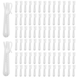 80 Pcs Plastic Curtain Hooks,85mm Adjustable Pinch Pleat Hooks,Ratchet System Pinch Pleat Curtains Hooks for Window Curtain,Door Curtain and Shower Curtain,White