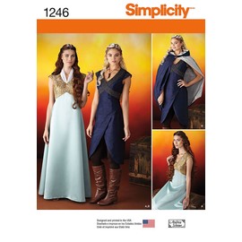 Simplicity Creative Patterns 1246 Misses' Fantasy Costumes, Size: R5 14-16-18-20-22