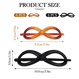 12 Pcs Hair Clips Hair Slider Pin Thru Barrette Clip Hair Braid Styling Tool for Women Lady Girls, Women Hair Accessories