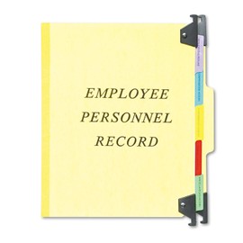 Pendaflex SER2YEL Personnel Folders, 1/3 Cut Hanging Top Tab, Letter, Yellow