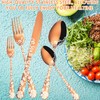 Vilihkc 20 piece Peony Flower Pattern Design Silverware Set, Stainless