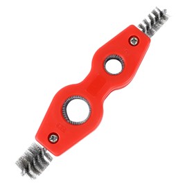 Hbxdeco Car Battery Terminal Cleaning Brush, 4 in 1 Rustproof Car Battery Cleaner Tool, Battery Terminals Machine Parts Cleaning Tool for Auto Marine, Universal Battery Post Cleaner (Red)