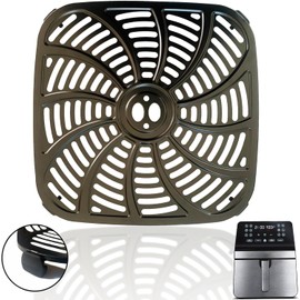 QLRGNE 8QT Air Fryer Crisping Plate for Gourmia GAF846 Air Fryers, Upgraded Nonstick Air Fryer Grill Pan Plate Crisper Tray Rack Insert Grate Shelf Grid for 8QT Gourmia Air Fryers, Dishwasher Safe