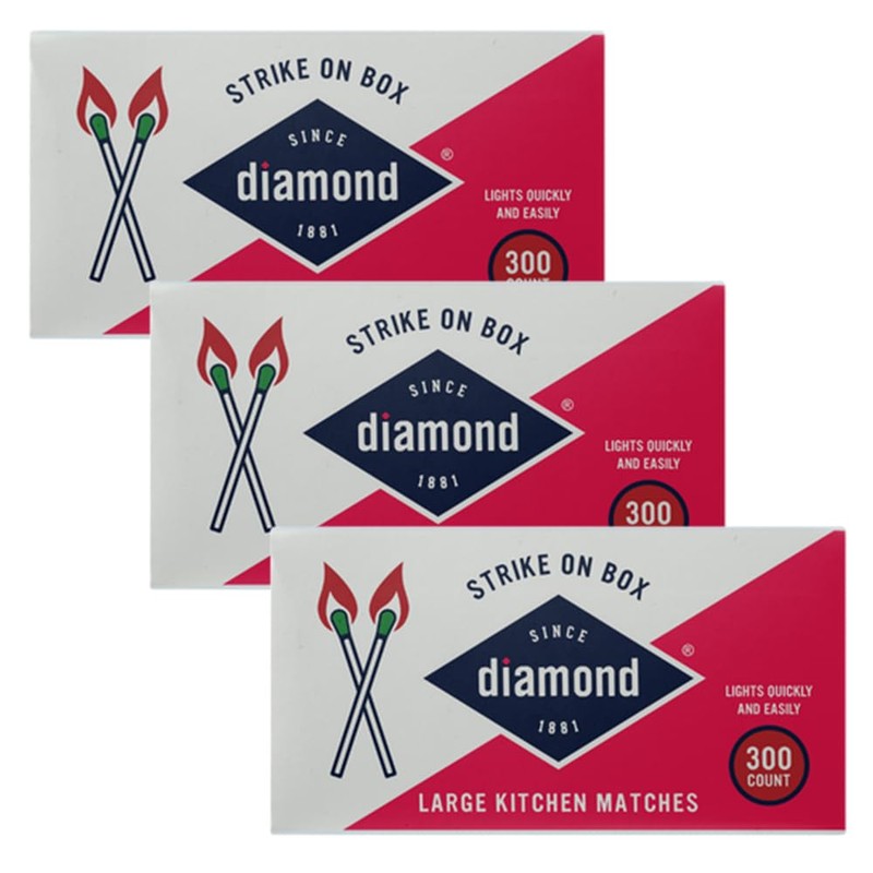 Diamond Greenlight Strike ON Box Matches [3 BXS of 300]