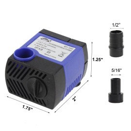 AQUANEAT 53-1450GPH Submersible Water Fountain Pump Aquarium Pond Powerhead Hydroponic - 80