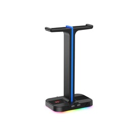 Havit RGB Headset Stand with Dual Hanger and 2 USB Ports