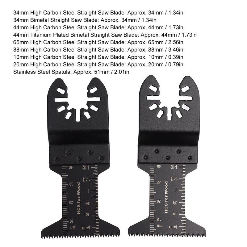35PCS Multitool Blade High Carbon Steel Wear Resistant Incisive Oscillating