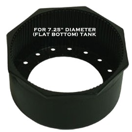 JCS 7.25inch Diameter Hard Plastic Octagon Flat Bottom Scuba Cylinder Tank Boot, Yellow