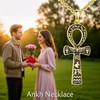 HBLICY Ankh Necklace 925 Sterling Silver Ankh Cross Pendant Necklace