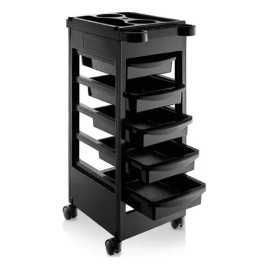 Carrito Auxiliar Estetica Spa Multiusos Salon Belleza Color Negro