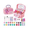 Juego De Maquillaje Lavable Con Almacenamiento Para Niña Malubero Rosa