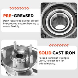 Front Steering Knuckle & Wheel Bearing Hub Assembly for Dodge Caliber 2007-2012, Jeep Compass 2007-2017, Patriot 2007-2017, 698-411 698-410 698411 698411, Left Side and Right Side