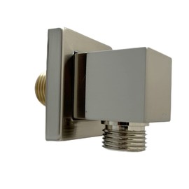 Shower Elbow Shower Wall Supply Elbow for Hand Held Shower Hose,Wall Union Water Outlet for Handheld Shower Head Attachment,Shower System Drop Ell Tub Hose Connector Adapter Replacement Brushed Nickel