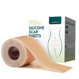 ZODENIS Hojas de silicona para cicatrices (rollo de 4 cm x 3m), rollo de cinta de silicona para cicatrices, tiras de silicona para cicatrices, reutilizables, hojas profesionales de eliminación de cicatrices para cesárea, cirugía, quemaduras, queloides, acné.
