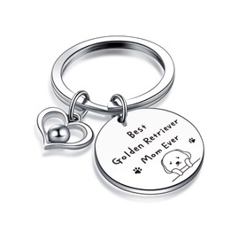 V.nisy Golden Retriever Gift Golden Retriever Lover Jewelry Golden Retriever Mom Jewelry Golden Retriever Owner Keychain Best Golden Retriever Mom Ever Keychain