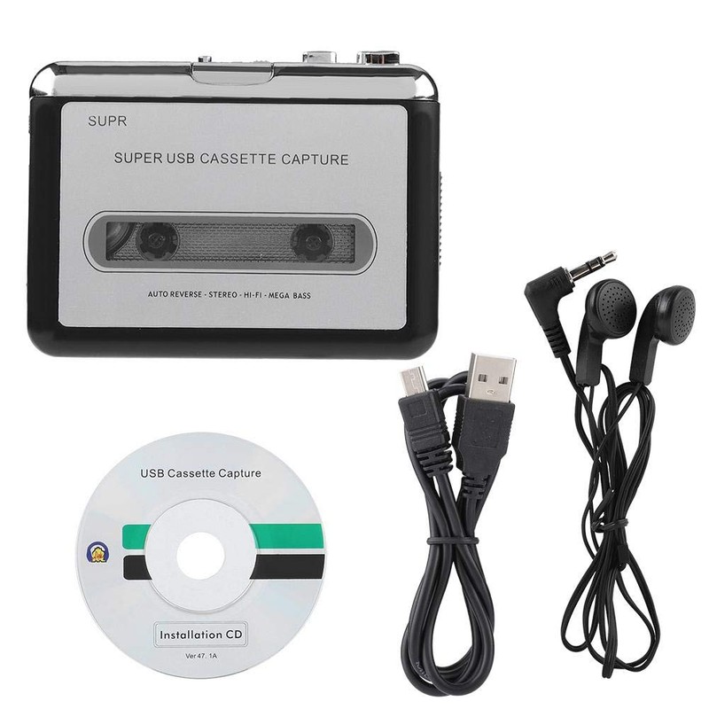 Tape to PC Cassette Recorder, Portable Cassette Tape MP3 CD