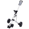 FALUSHAN 3 Wheel Golf Push Cart, Aluminum Multi-Functional Push Pull