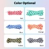 SUPERFINDINGS 6 Pairs 6 Colors Tartan Pattern Shoelace 1.6m Two
